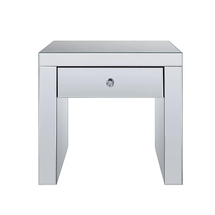 ACME Noralie Mirrored & Faux Diamonds End Table Model 81477