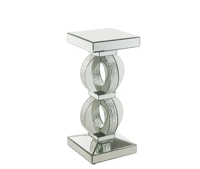 ACME Ornat Mirrored & Faux Diamonds Accent Table Model 97937