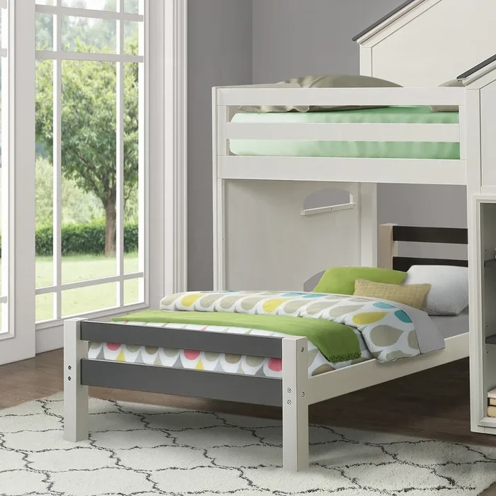 ACME Ratana Gray & White Finish Twin Bed Model BD02053