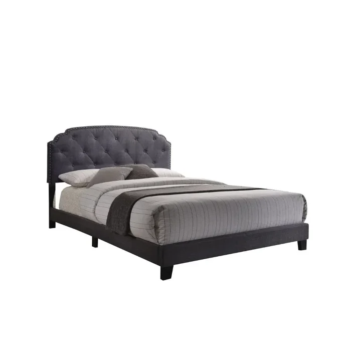 ACME Tradilla Gray Fabric Bed Model 26370