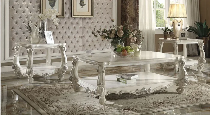 ACME Versailles Bone White Coffee Table Model 82123