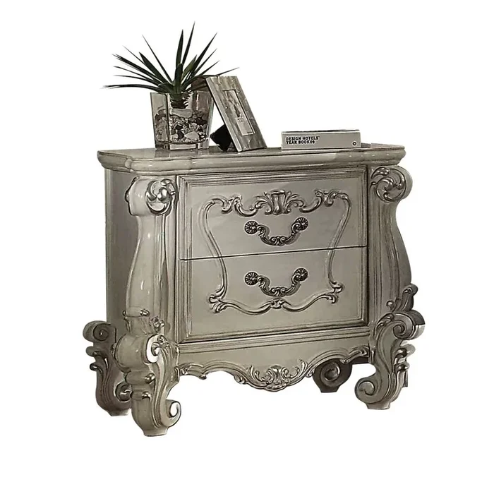 ACME Versailles Bone White Nightstand Model 21133
