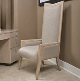 AICO Furniture Fantosini Desk Chair in Silver Mist