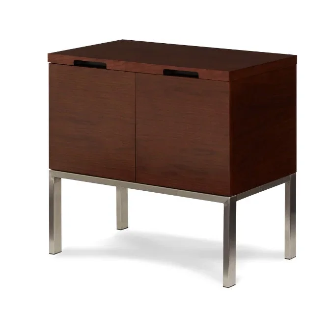 AICO Furniture Incept Storage Cabinet in Dark Almond