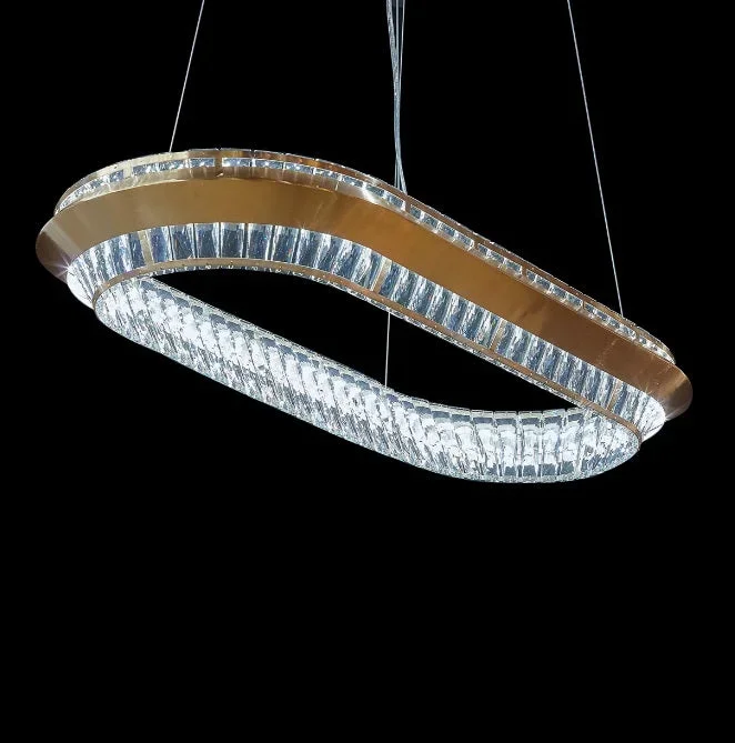 AICO Furniture Lighting Base Camp Oval LED Chandelier