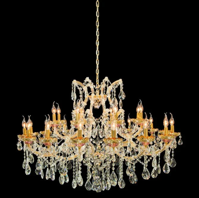 AICO Furniture Lighting Chantilly 25 Light Chandelier in Gold