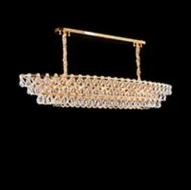 AICO Furniture Lighting Gala 14 Light Rectangular LED Chandelier