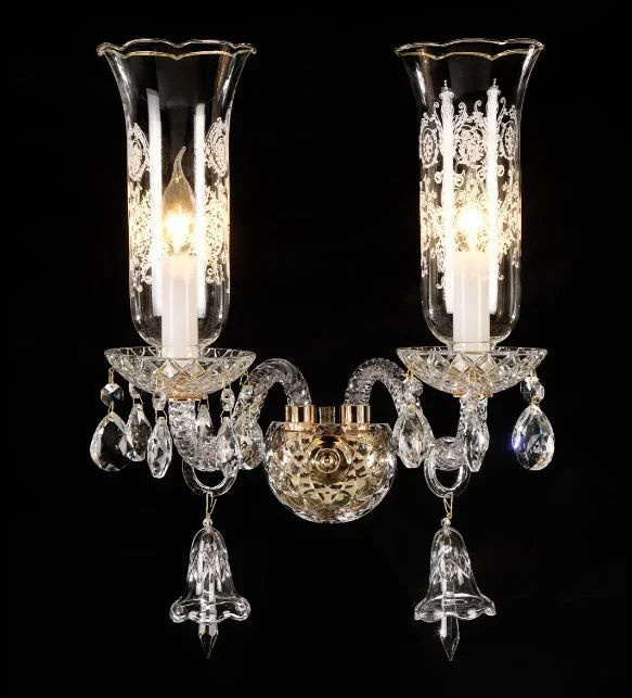 AICO Furniture Lighting Winter Palace 2 Light Wall Sconce in Clear
