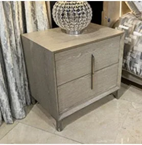 AICO Furniture Lotus Bay Large Nightstand in Sand
