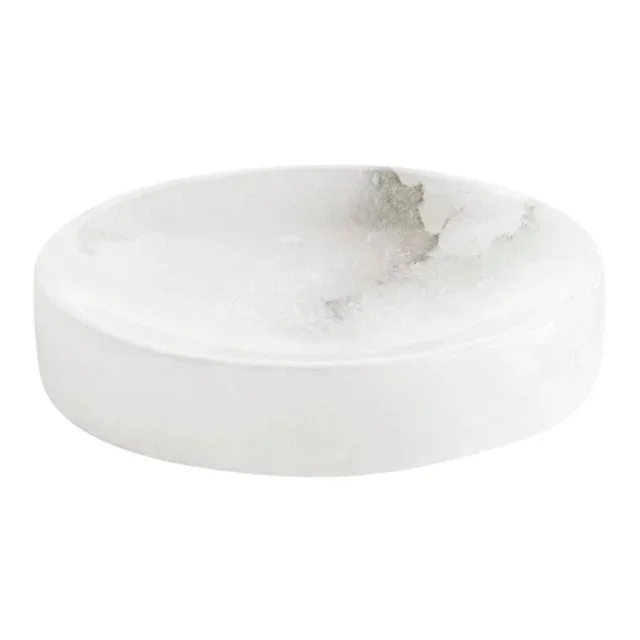 Alabaster Bath Accessories Soap Dish in White