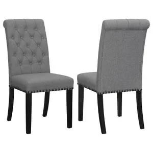 Alana Fabric Upholstered Dining Side Chair Grey (set of 2)