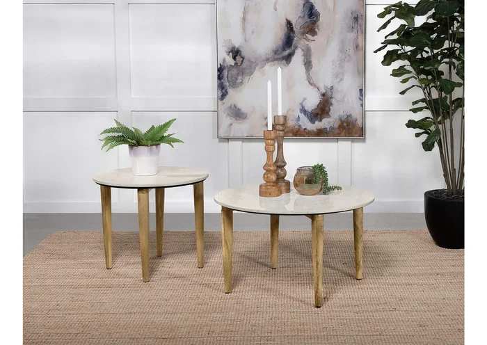 Aldis 2-piece Coffee and End Table Set White