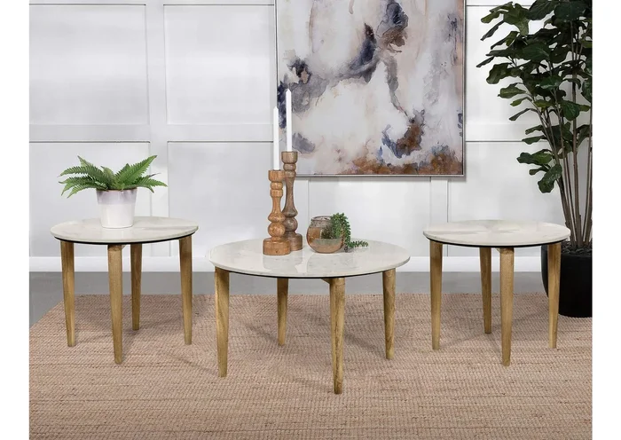 Aldis 3-piece Coffee and End Table Set White
