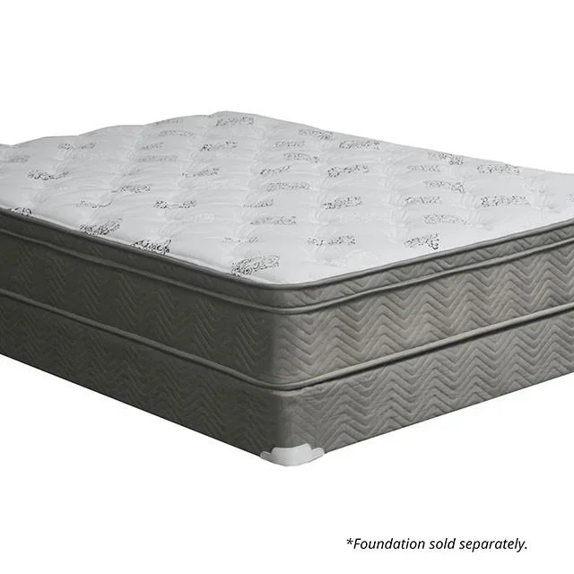 ALEKSA White, Gray 11″ Euro Top Mattress, Full