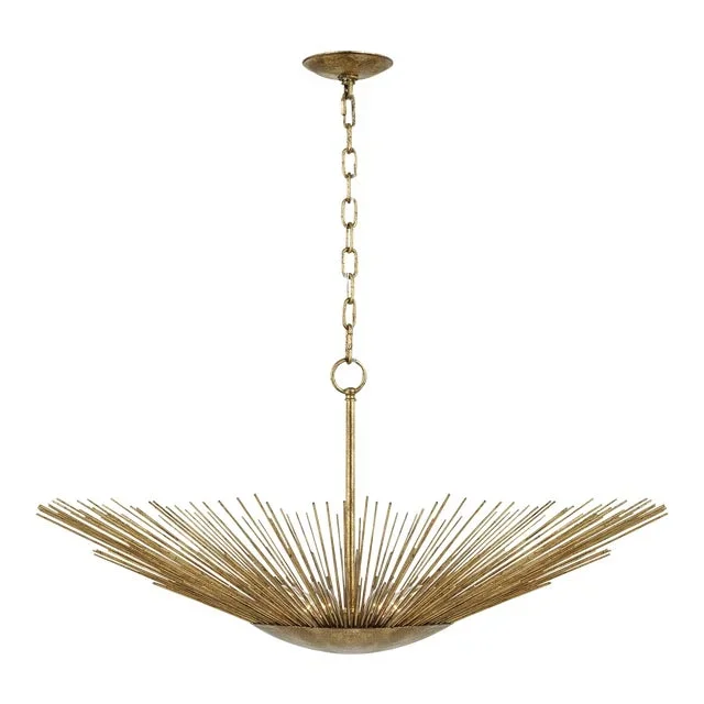 Alexa Hampton by Visual Comfort Studio Helios Wide Pendant, Gold