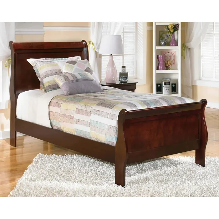 Alisdair – Dark Brown – Twin Sleigh Hdbd/ftbd