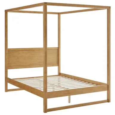Alva King Wood Canopy Platform Bed / MOD-7216