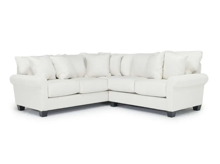 Amelia Crypton Performance Tux Loveseat Sectional in Nomad Snow, Right Facing