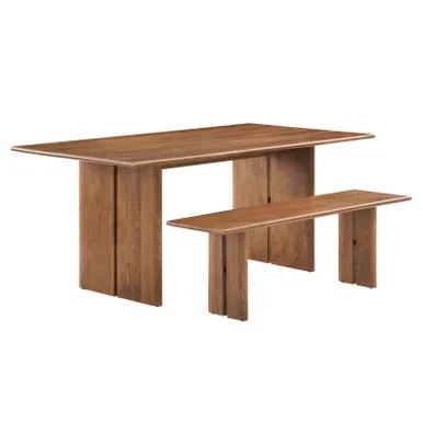 Amistad 72″ Wood Dining Table and Bench Set / EEI-6559