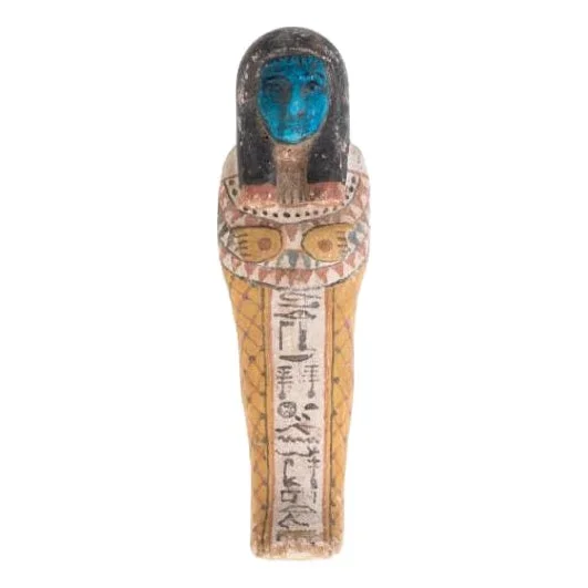 Ancient Egyptian Polychrome Shabti Figure
