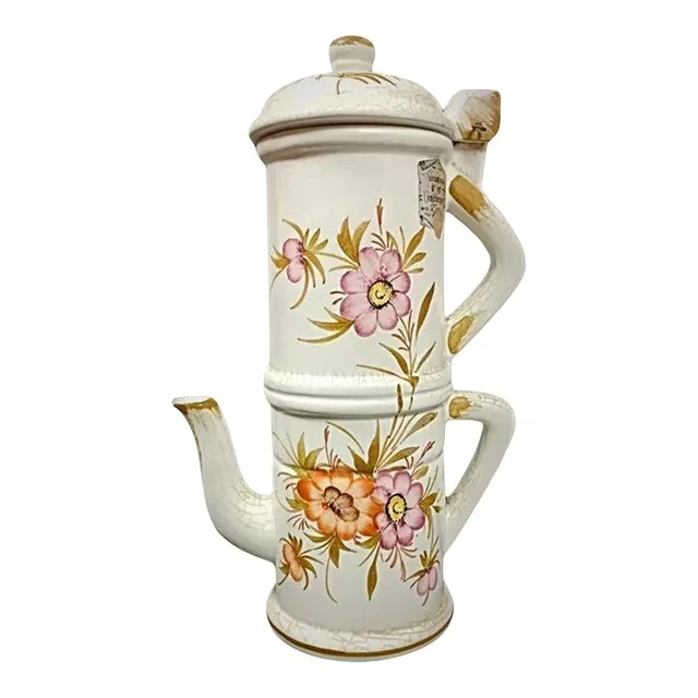 Antique 20th Century Venetian-Style Decorative Ceramic Tea Pot