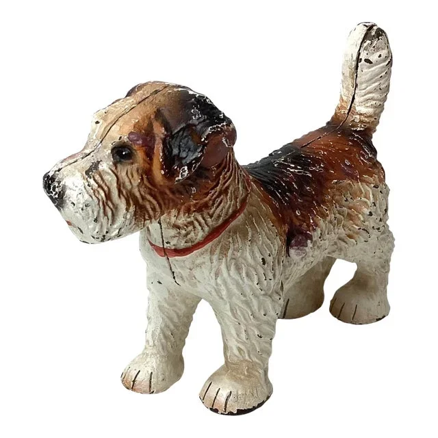 Antique Cast Iron Hubley Fox Terrier Doorstop
