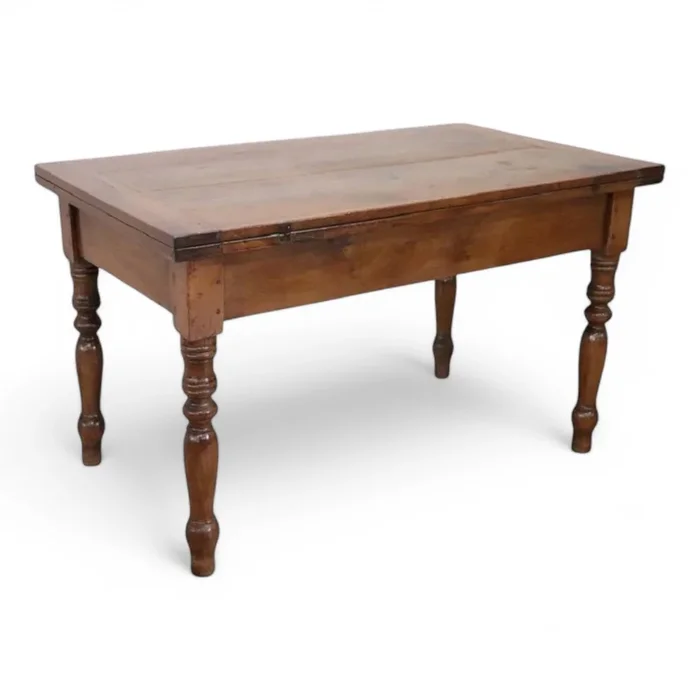 Antique Kitchen Table, 19th Century, Italian, Solid Walnut