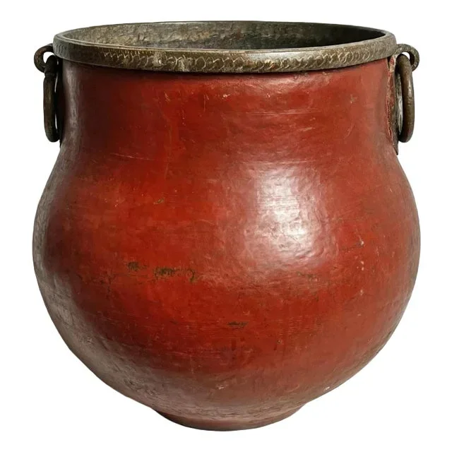 Antique Red Raja Bronze Pot