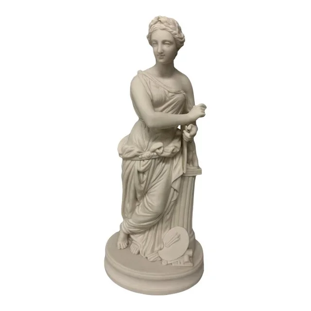 Antique Victorian Parian Statue of a Classical Victorian Maiden