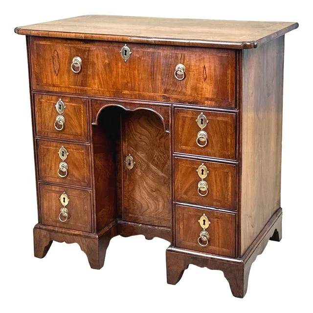 Antique Walnut Kneehole Desk, 1720