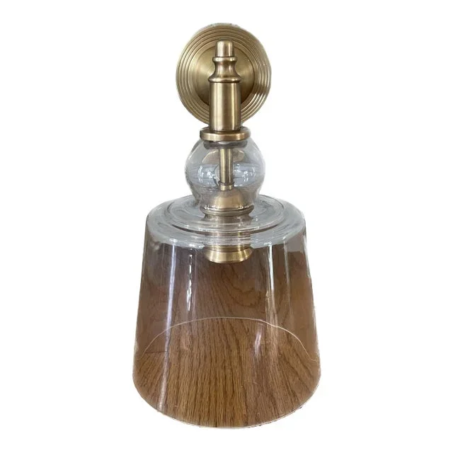Antiqued Brass and Glass Shade Scones by Barbara Cosgrove