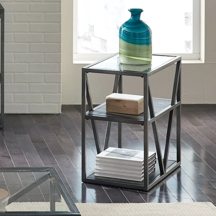 Arista – Chair Side Table – Dark Gray