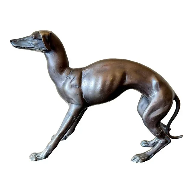 Art Deco Bronze Italian Greyhound Whippet