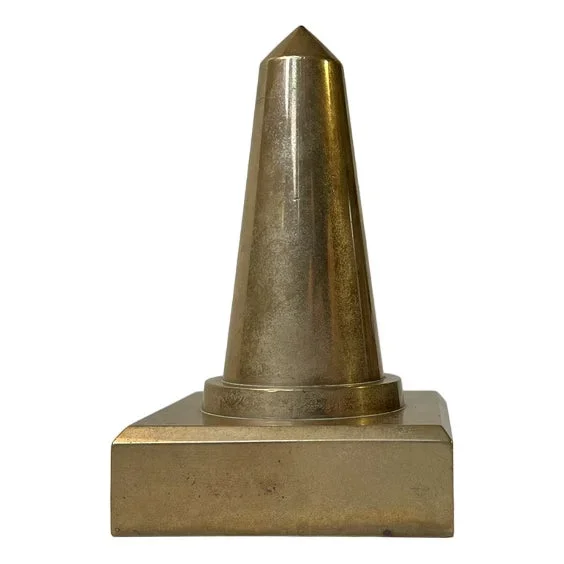 Art Deco Obelisk in Heavy Bronze, 1930s