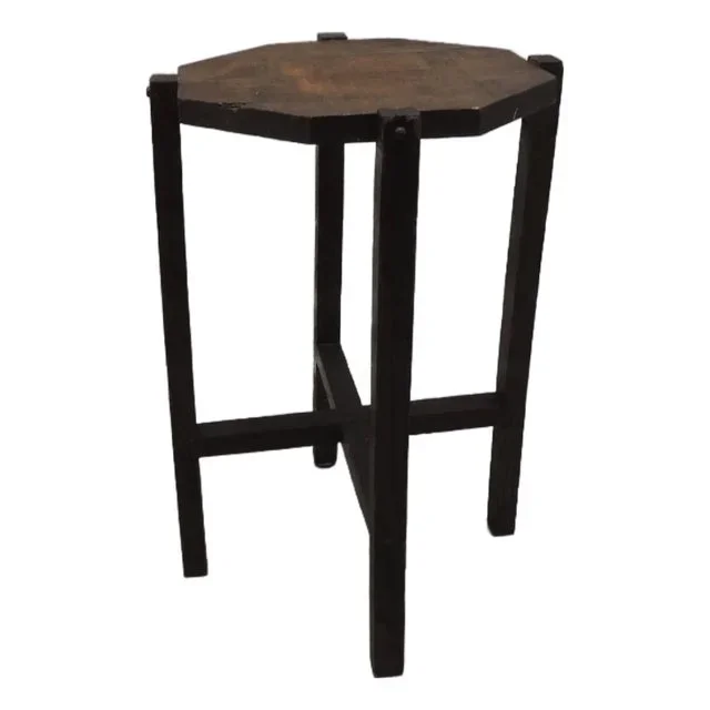 Arts & Crafts Style Mission Oak Plant Stand/Side Table