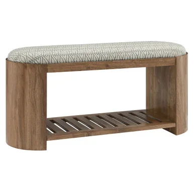 Ashby 45″ Geometric Upholstered Bench / EEI-7142