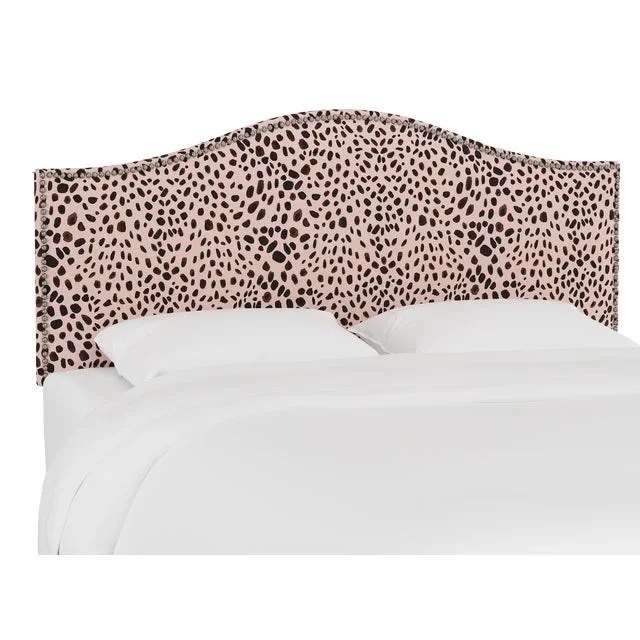 Ashland Headboard in Pink Black Washed Cheetah, Queen