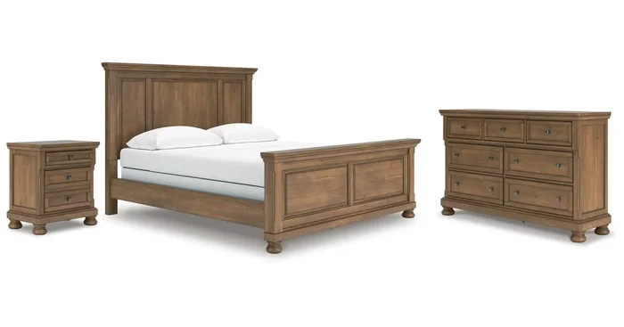 ASHLEY FURNITURE California King Panel Bed With Dresser and Nightstand PCPKG022331 | Home Haven Furn…
