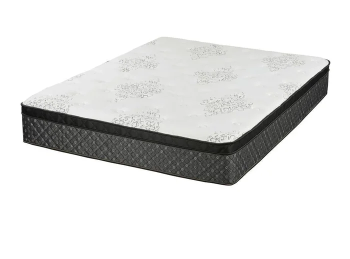 Aspen – Euro Top Mattress – 12.5″ Cal King Mattress – White And Gray