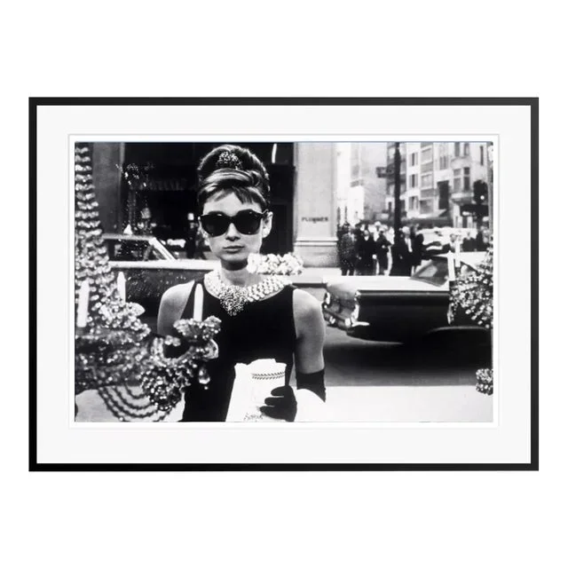 Audrey Hepburn in “Breakfast at Tiffany’s” Black Framed Archival Pigment Print