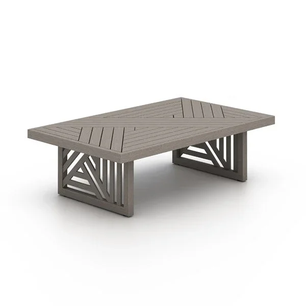 Avalon Outdoor Coffee Table-52″-Wth Grey