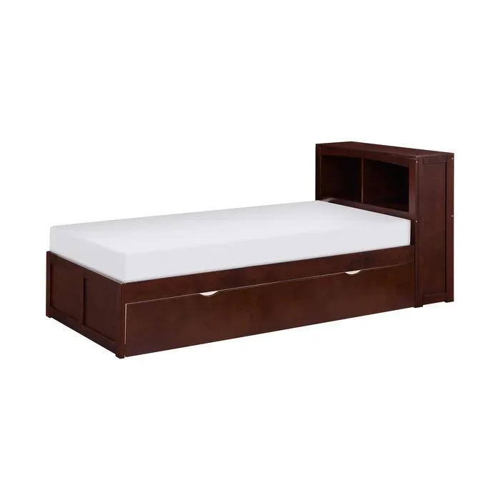 B2013BCDC-1R* – (3) Twin Bookcase Bed with Twin Trundle