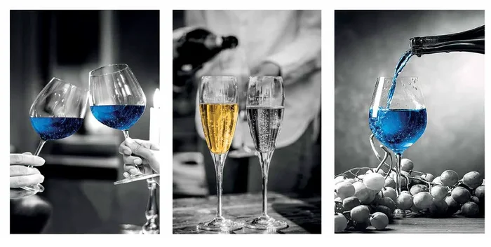 BACCHUS Wine Glasses Modern Wall Art