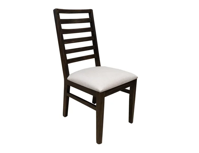 Balam – Upholstered Seat Wooden Chair (Set of 2) – Oil Black