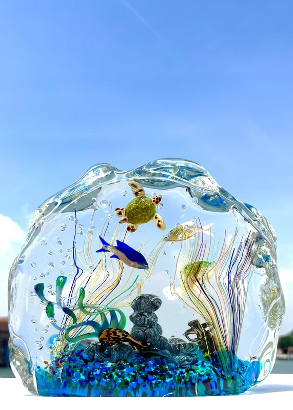 Barents – Murano Glass Aquarium With 8 Elements – Unique Piece 1/1