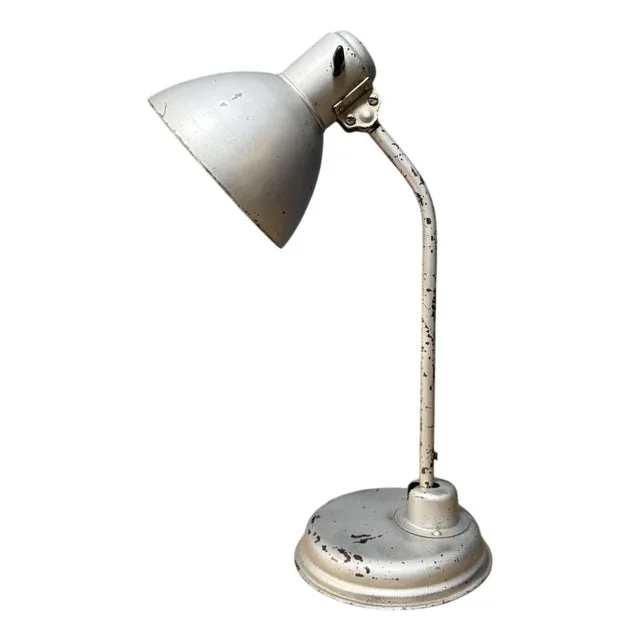 Bauhaus Desk Lamp in Silver-Grey