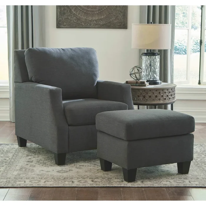 Bayonne – Charcoal – 2 Pc. – Chair, Ottoman