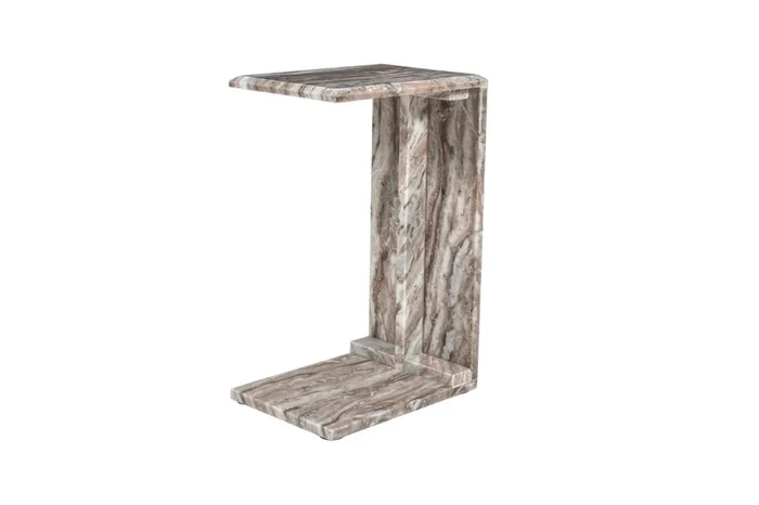 Bella Marble Accent C Table in Sand