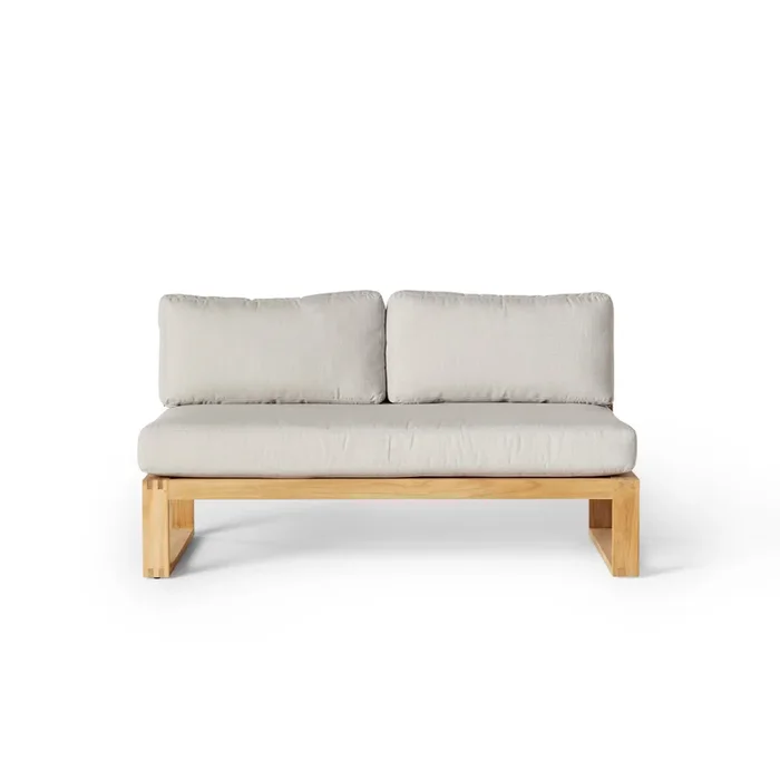 Belvedere Sectional Armless Loveseat in Teak