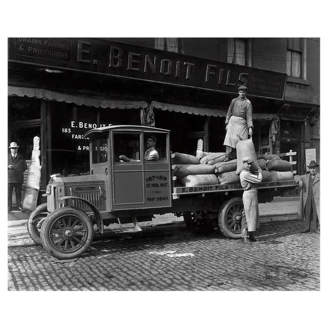 Benoit Fils, Clydesdale Truck, Montreal, Archival Fine Art Print, 1920